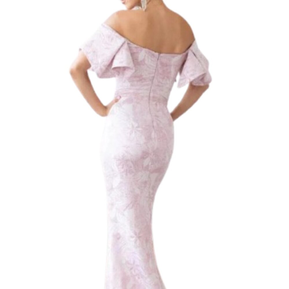 Terani Couture Pink Off-Shoulder Dress - Picture 3 of 9